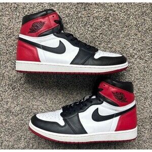 Nike Air Jordan 1 Retro High OG Black Toe 2016 Size 10.5 Men's